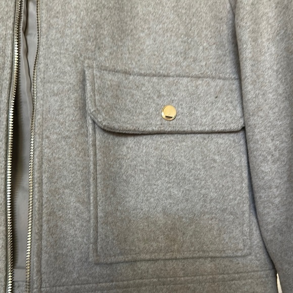 NWOT Zara Beige Wool Jacket with Gold Accents - Picture 4 of 4